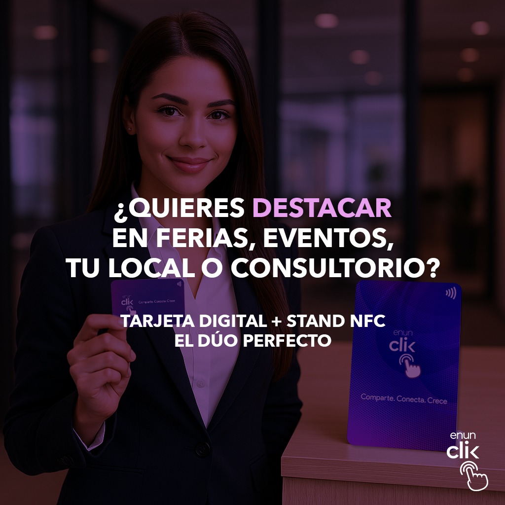 tarjeta digital stand nfc enunclik