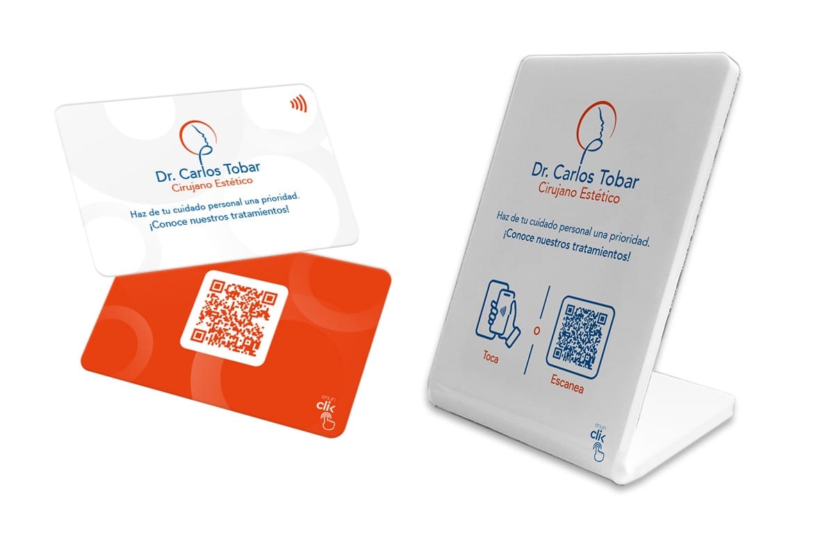 Tarjeta digital y stand nfc enunclik