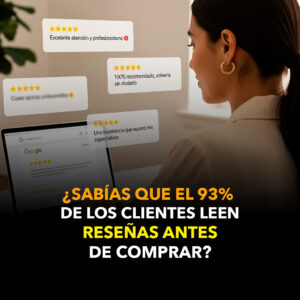 El 93% de los clientes lee reseñas de Google antes de comprar